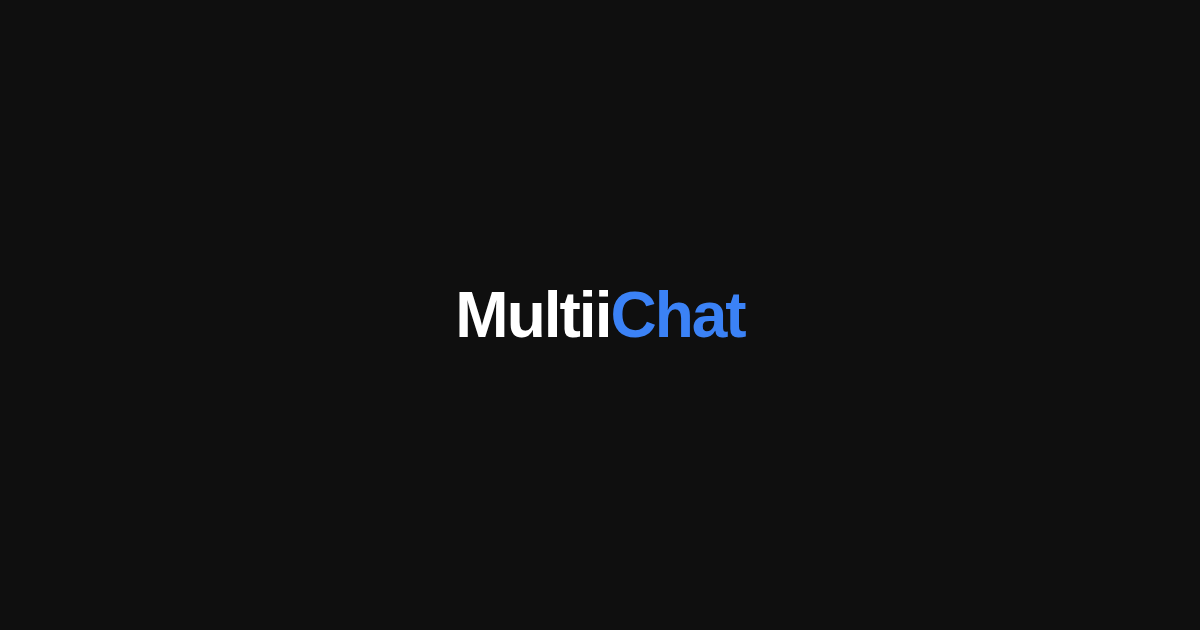 Multii Chat — Compare AI Models Side by Side